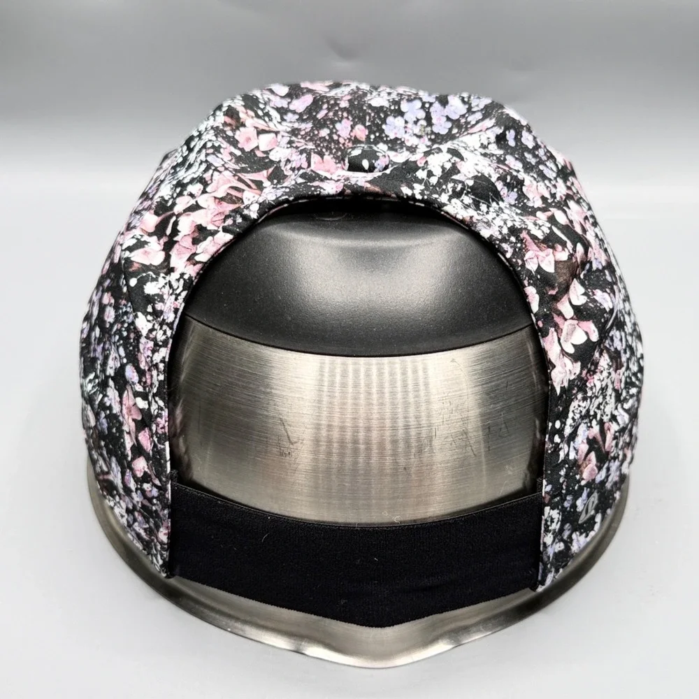Lululemon Baller Hat Floral Spritz Ponytail Cap Black Pink Performance Stretch